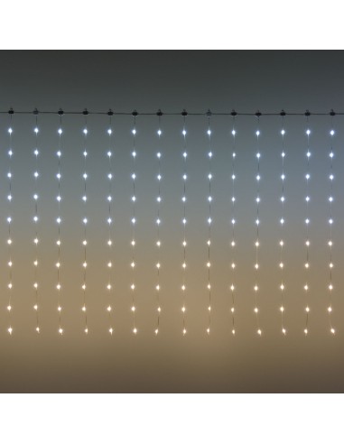 LUCI DI NATALE: vendita online Tenda Luminosa di Natale 300xH100cm con 300 GOCCE di Luce PIXEL LED WW+W in offerta