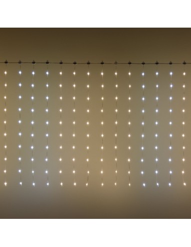 LUCI DI NATALE: vendita online Tenda Luminosa di Natale 300xH100cm con 300 GOCCE di Luce PIXEL LED WW+W in offerta