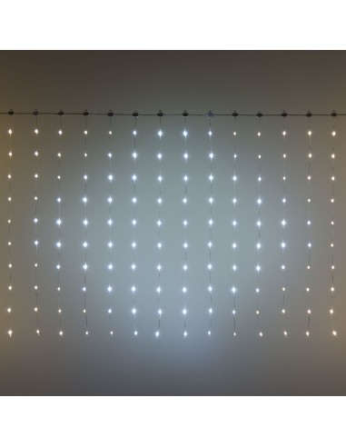 LUCI DI NATALE: vendita online Tenda Luminosa di Natale 300xH100cm con 300 GOCCE di Luce PIXEL LED WW+W in offerta
