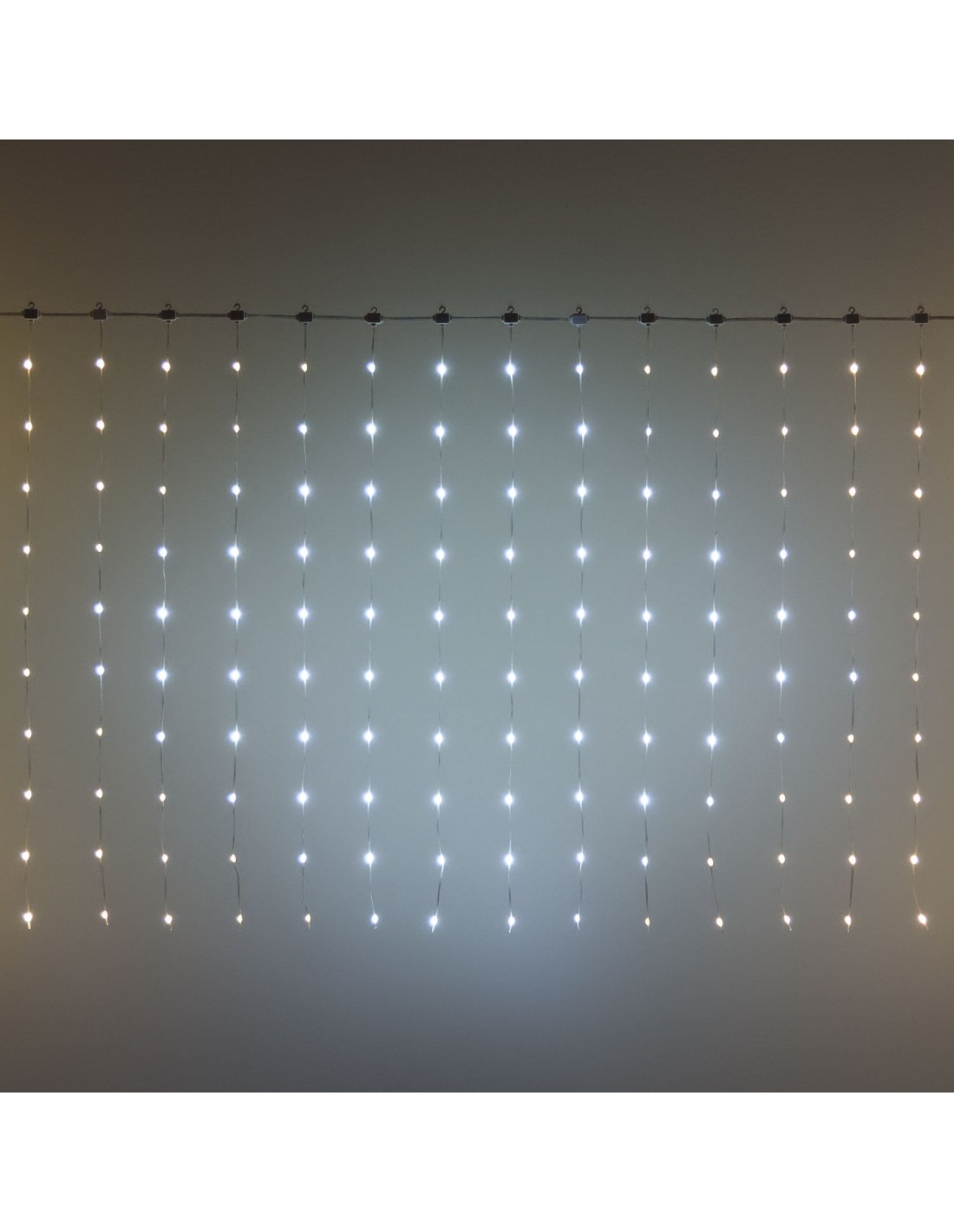 LUCI DI NATALE: vendita online Tenda Luminosa di Natale 300xH100cm con 300 GOCCE di Luce PIXEL LED WW+W in offerta