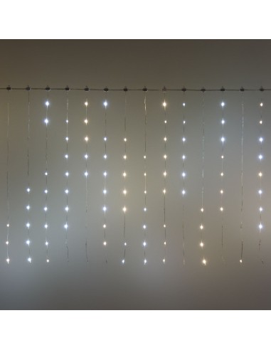 LUCI DI NATALE: vendita online Tenda Luminosa di Natale 300xH100cm con 300 GOCCE di Luce PIXEL LED WW+W in offerta