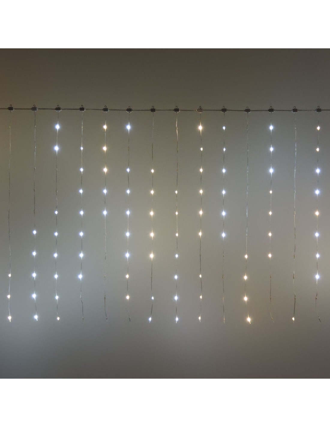 LUCI DI NATALE: vendita online Tenda Luminosa di Natale 300xH100cm con 300 GOCCE di Luce PIXEL LED WW+W in offerta