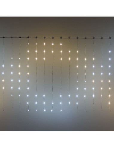 LUCI DI NATALE: vendita online Tenda Luminosa di Natale 300xH100cm con 300 GOCCE di Luce PIXEL LED WW+W in offerta