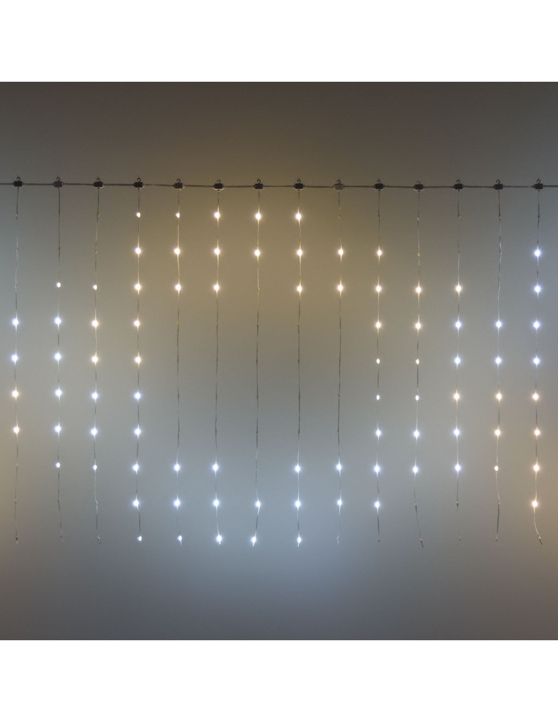 LUCI DI NATALE: vendita online Tenda Luminosa di Natale 300xH100cm con 300 GOCCE di Luce PIXEL LED WW+W in offerta