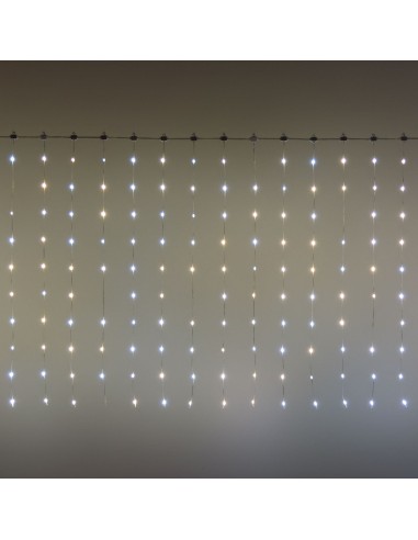 LUCI DI NATALE: vendita online Tenda Luminosa di Natale 300xH100cm con 300 GOCCE di Luce PIXEL LED WW+W in offerta
