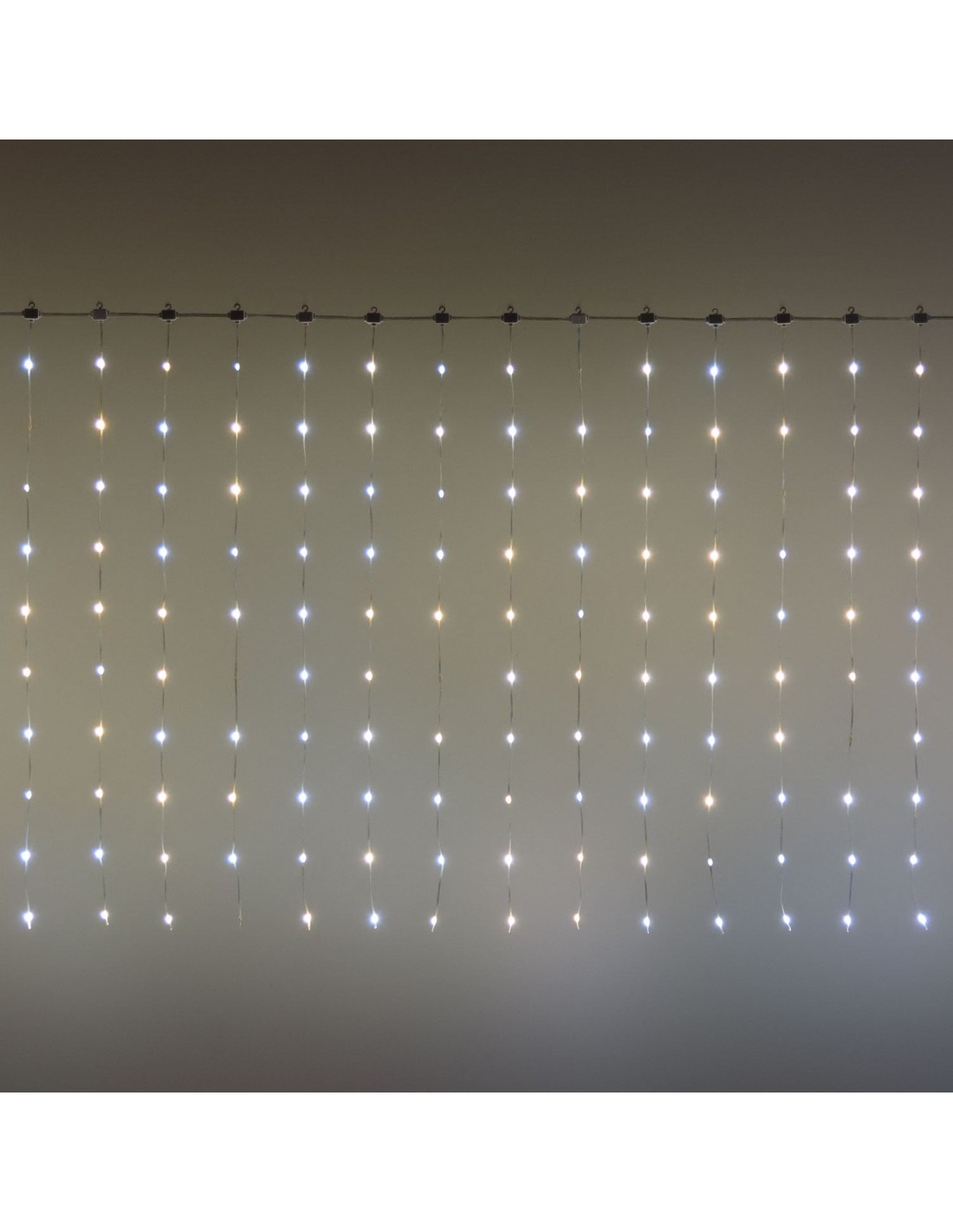 LUCI DI NATALE: vendita online Tenda Luminosa di Natale 300xH100cm con 300 GOCCE di Luce PIXEL LED WW+W in offerta