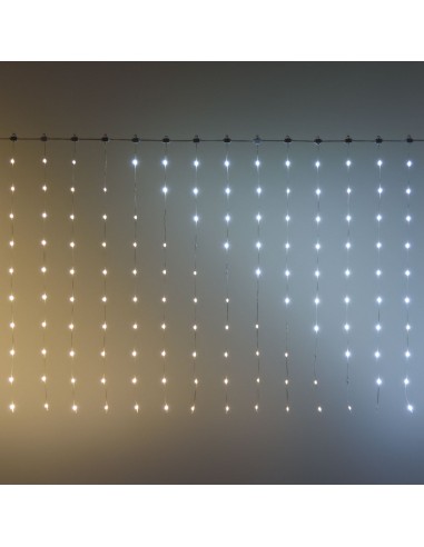 LUCI DI NATALE: vendita online Tenda Luminosa di Natale 300xH100cm con 300 GOCCE di Luce PIXEL LED WW+W in offerta