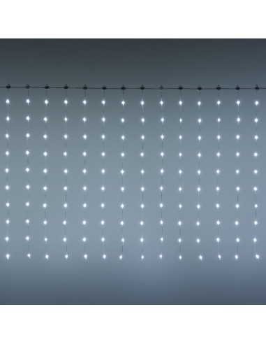 LUCI DI NATALE: vendita online Tenda Luminosa di Natale 300xH100cm con 300 GOCCE di Luce PIXEL LED WW+W in offerta