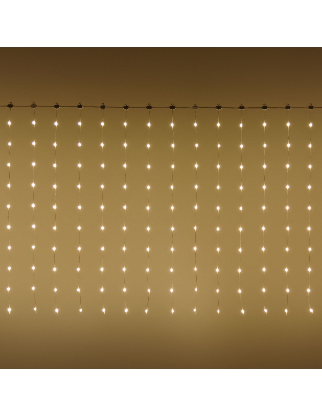 LUCI DI NATALE: vendita online Tenda Luminosa di Natale 300xH100cm con 300 GOCCE di Luce PIXEL LED WW+W in offerta