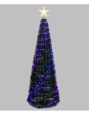 LUCI DI NATALE: vendita online Albero di Natale Conico H180cm PVC Verde con 304 GOCCE LED Pixel in offerta