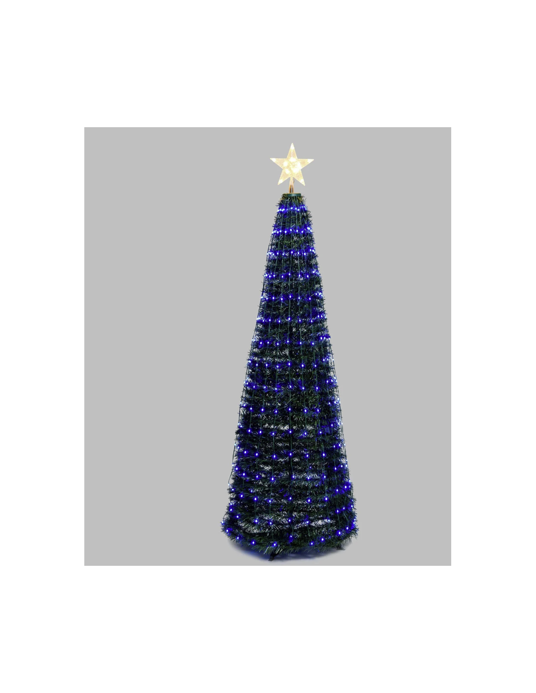 LUCI DI NATALE: vendita online Albero di Natale Conico H180cm PVC Verde con 304 GOCCE LED Pixel in offerta