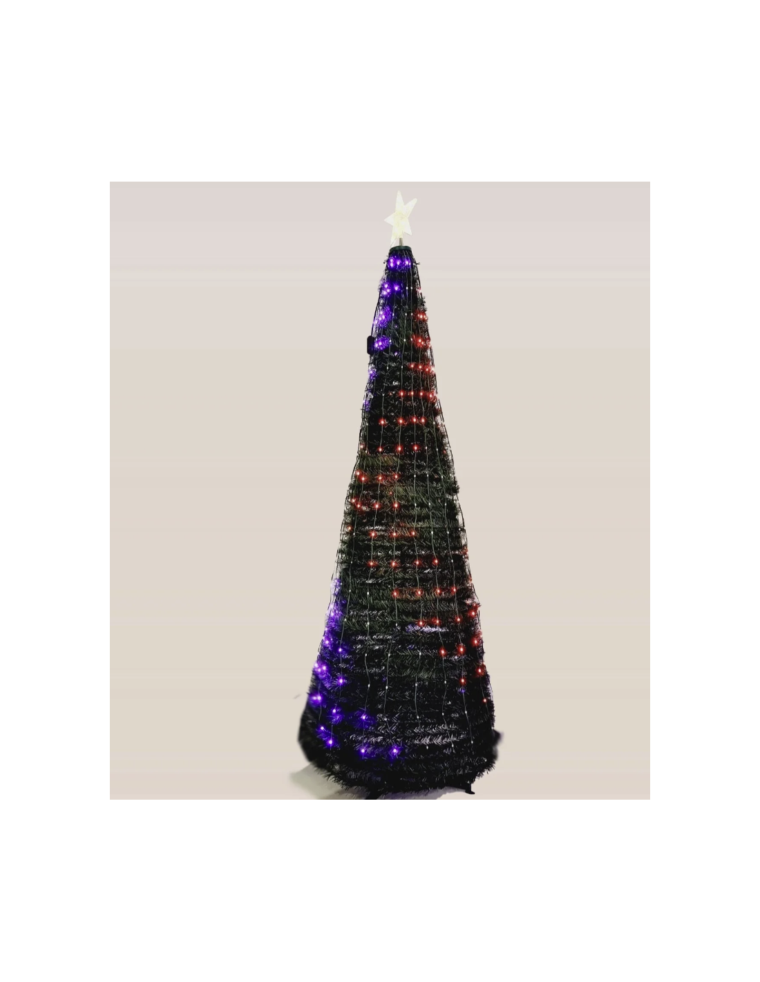 LUCI DI NATALE: vendita online Albero di Natale Conico H180cm PVC Verde con 304 GOCCE LED Pixel in offerta