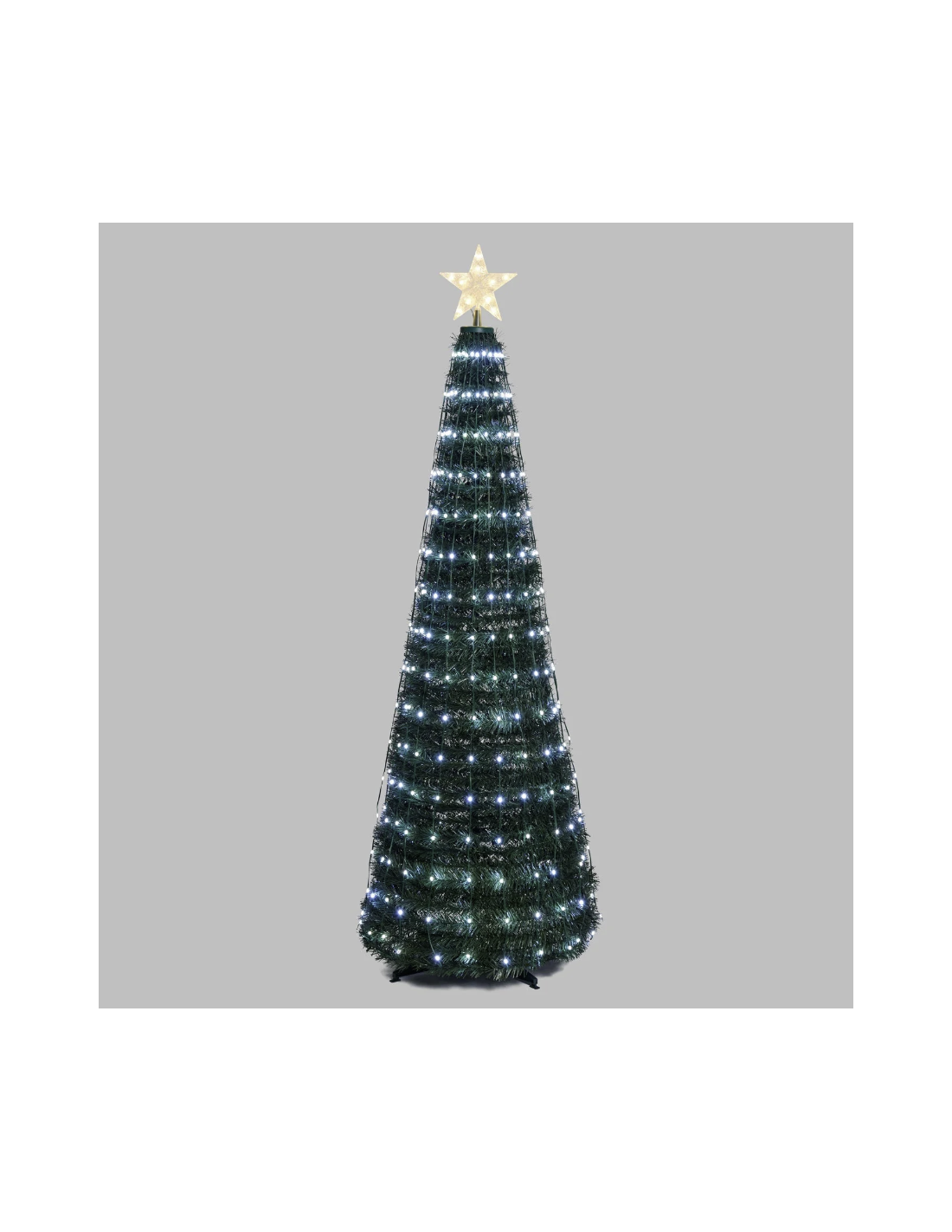 LUCI DI NATALE: vendita online Albero di Natale Conico H180cm PVC Verde con 304 GOCCE LED Pixel in offerta