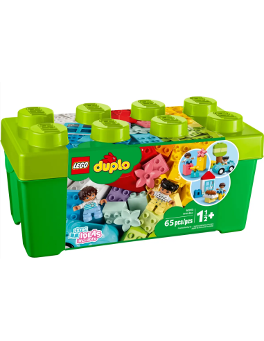 GIOCATTOLO PUBBLICIZZATO: vendita online LEGO DUPLO Classic Contenitore di Mattoncini 10913, 65 pezzi colorati, auto, fiori, ...