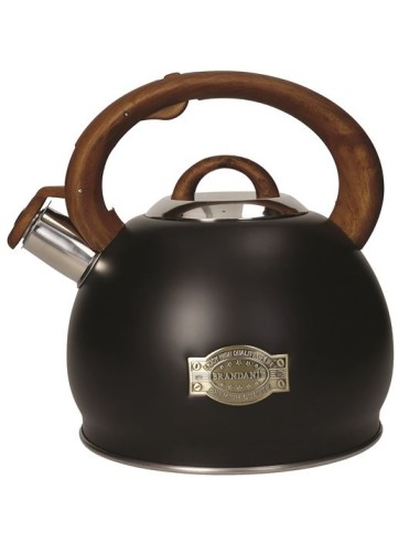 59163 BOLLITORE NERO INOX C/MANICO EFFETTO LEGNO 2,7LT su Shop in Casa