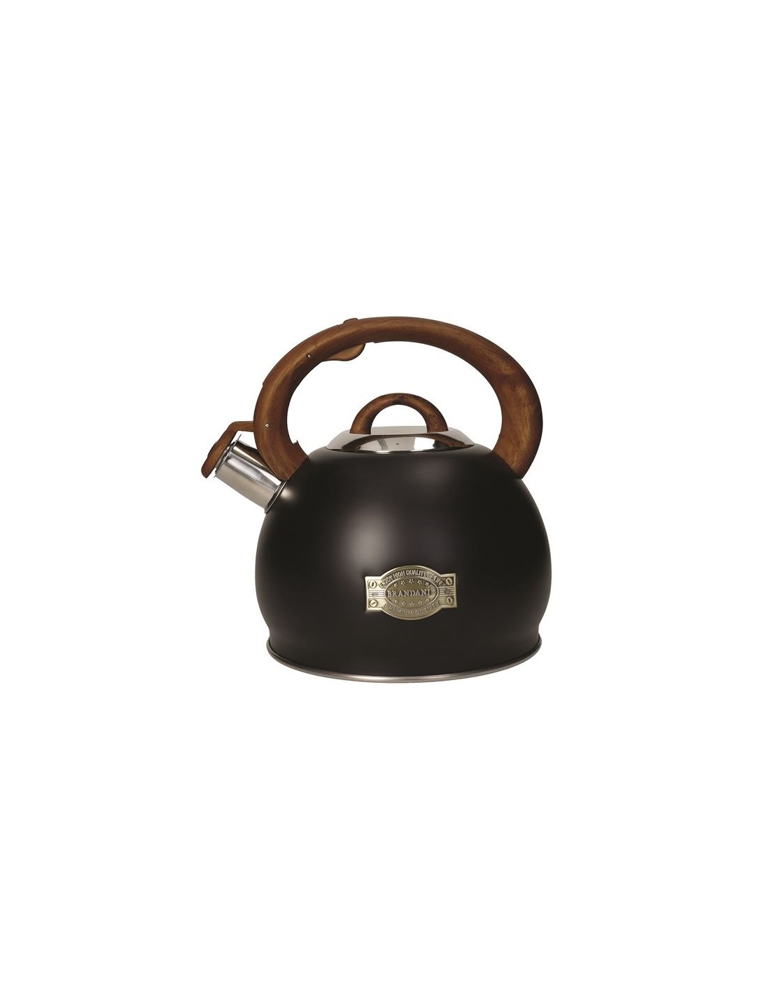 59163 BOLLITORE NERO INOX C/MANICO EFFETTO LEGNO 2,7LT su Shop in Casa