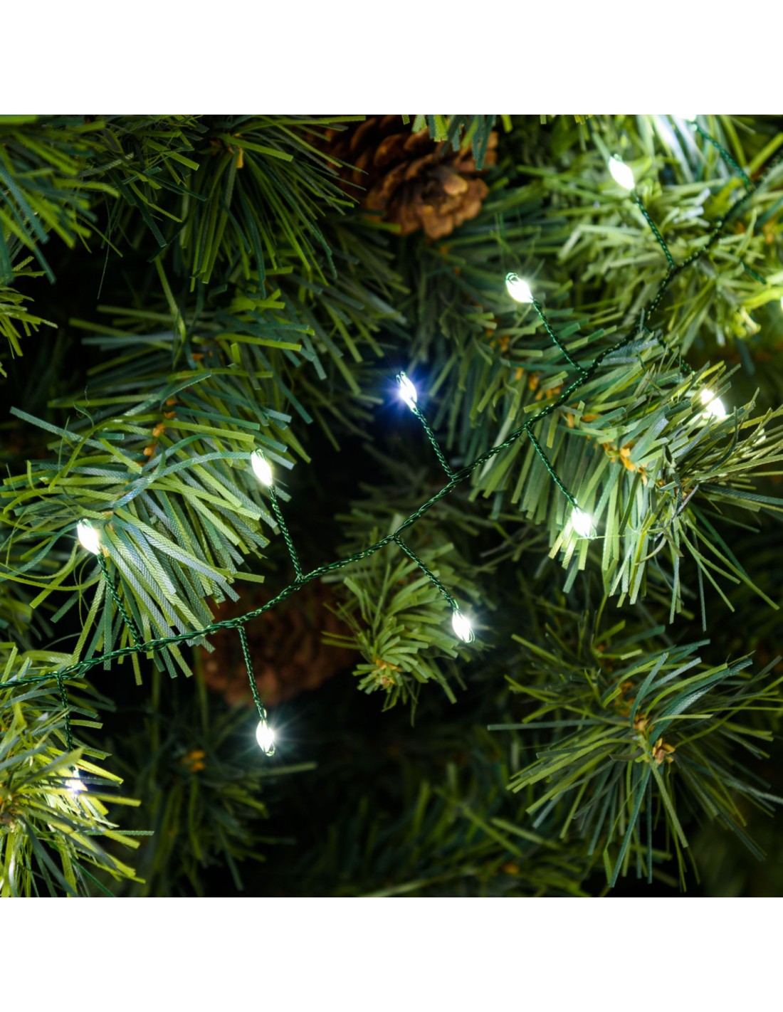 LUCI DI NATALE: vendita online Catena di Natale 20M NTL6 Nastro Minicluster Ø6cm con 1000 Microled Bianchi - La Magia di Nata...