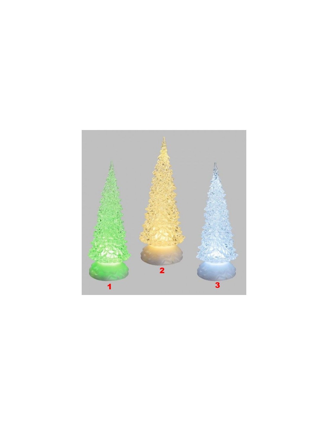 LUCI DI NATALE: vendita online Albero Acrilico Glitter LED Ice 32cm, Effetto Ghiaccio Scintillante con RGB in offerta