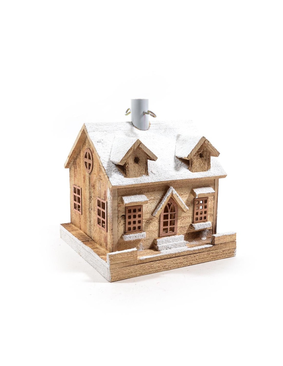 OGGETTISTICA NATALE: vendita online Base Albero Casetta in Legno con LED - La Magia di Natale a casa tua in offerta