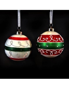 SFERE E PENDAGLI: vendita online Sfera di Natale in Vetro 8cm - La Magia di Natale per il tuo Natale in offerta