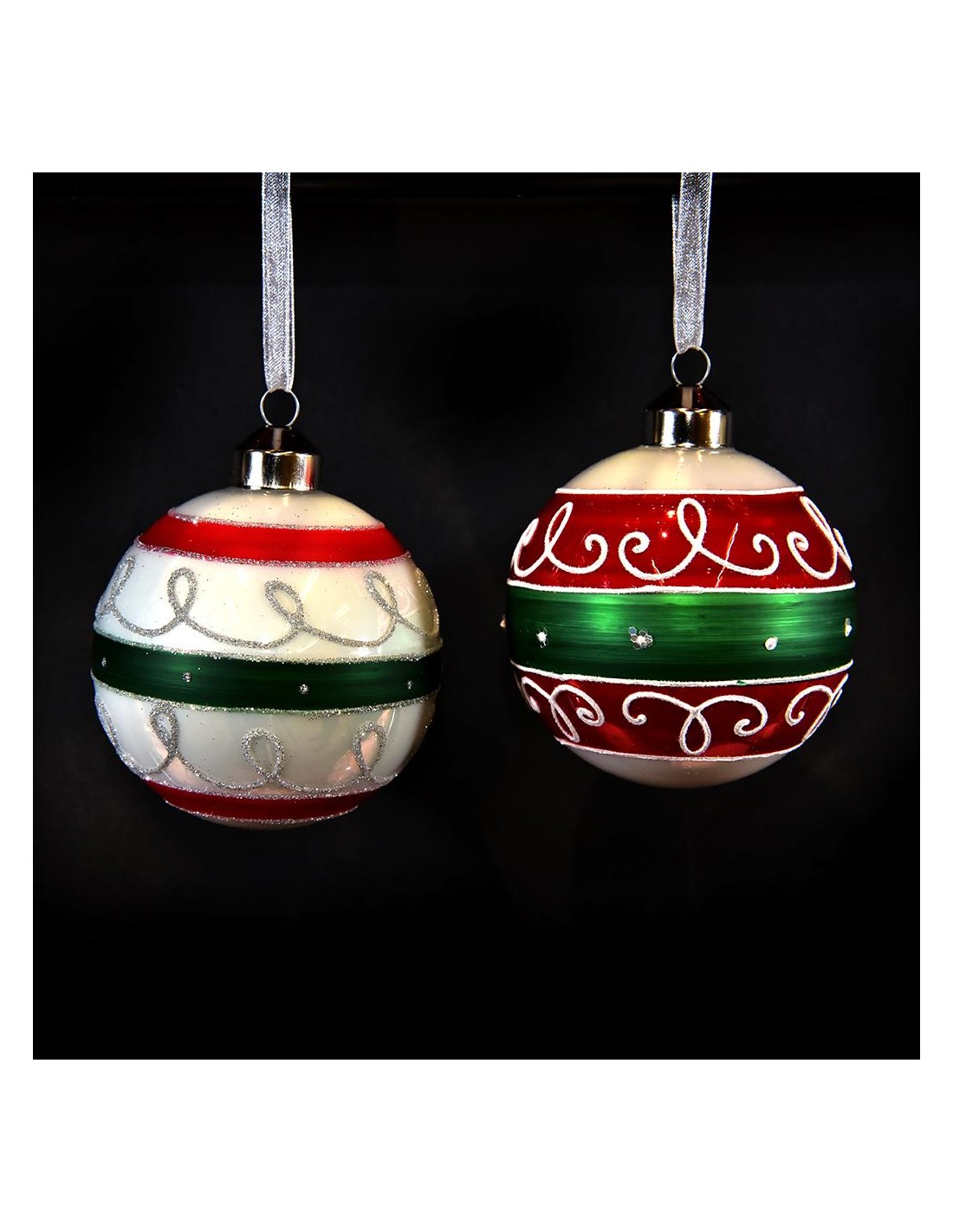 SFERE E PENDAGLI: vendita online Sfera di Natale in Vetro 8cm - La Magia di Natale per il tuo Natale in offerta