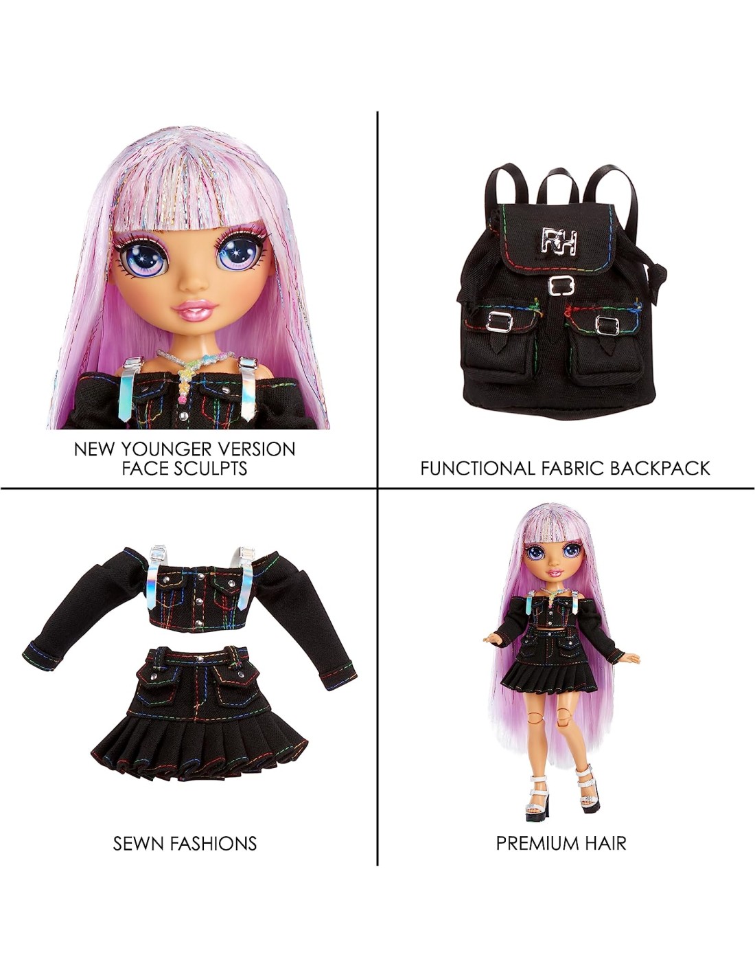 GIOCATTOLO PUBBLICIZZATO: vendita online RAINBOW HIGH JUNIOR AVERY STYLES 590798 in offerta