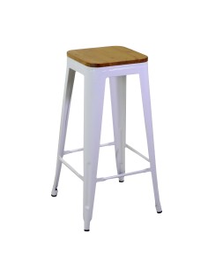 SGABELLO 804192 NEW BRISTOL FERRO BIANCO 42X42X76CM su Shop in Casa