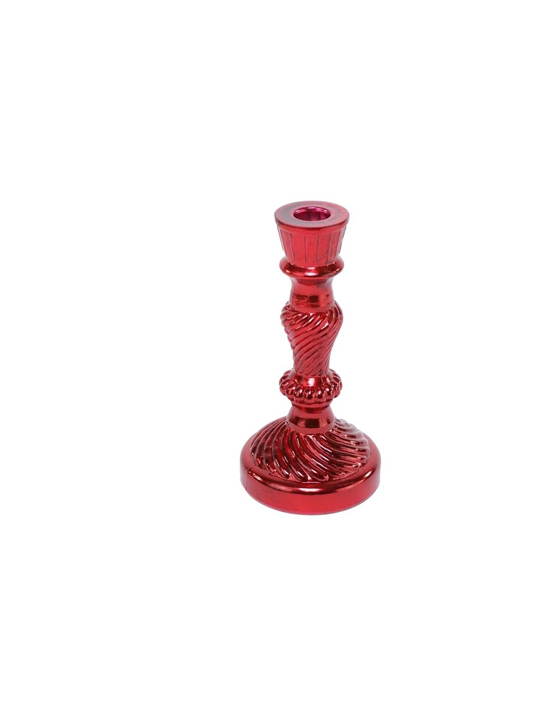 PORTACANDELA ROSSO H.20CM VETRO su Shop in Casa