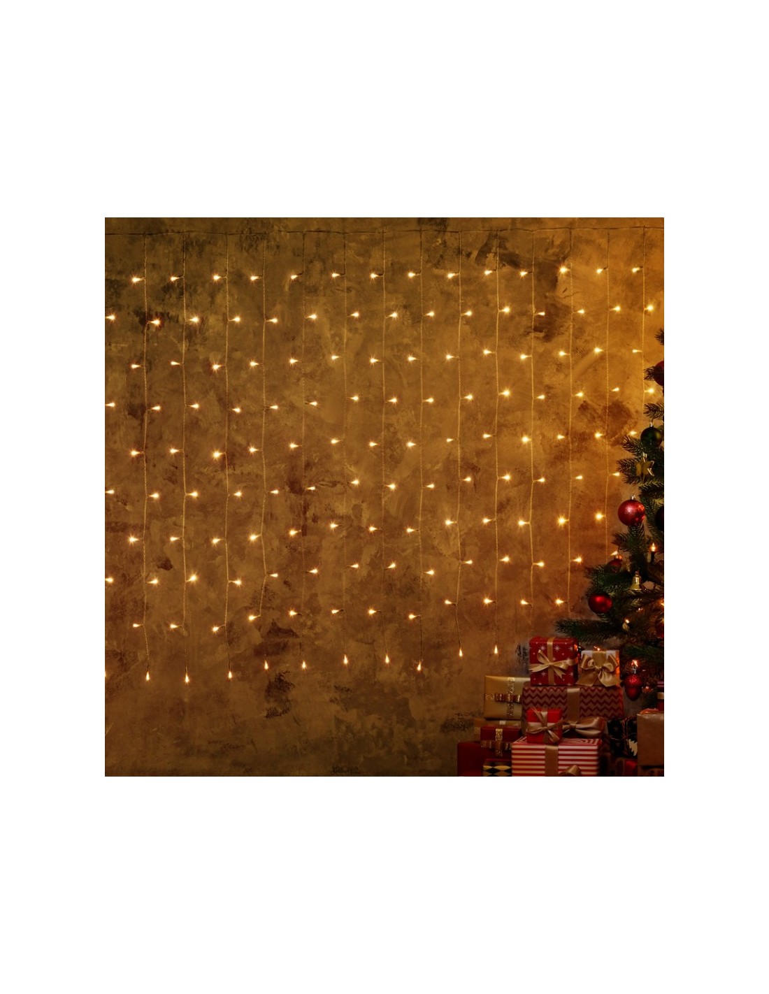 LUCI DI NATALE: vendita online Serie Luminosa Tenda 500 LED Bianco Caldo di Natale, La Magia di Natale per Decorare Ogni Ambi...