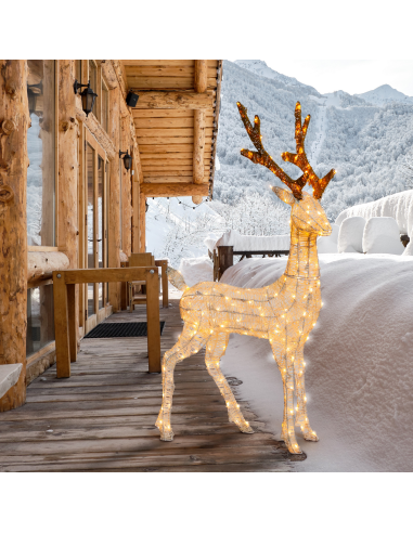 LUCI DI NATALE: vendita online RENNA LUMINOSA 63891 200LED TRADIZIONAL 105CM in offerta