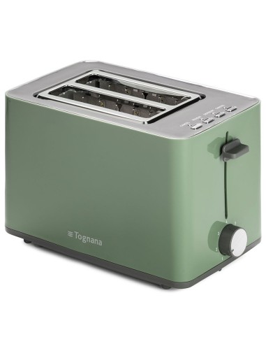 PIASTRE - TOSTAPANE - BISTECCHIERE: vendita online Tognana Iridea Tostapane con pinze 850W colore Verde Salvia in offerta