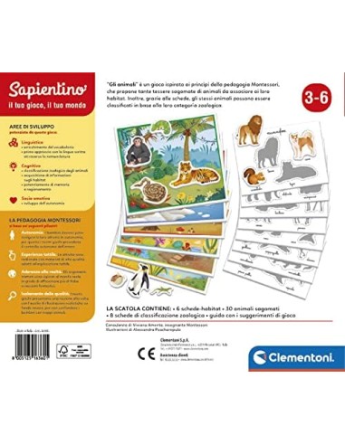 CLEMENTONI MONTESSORI ESPLORA GLI ANIMALI EDUCATIVO E SVILUPPATIVO ...