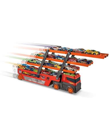GIOCATTOLO PUBBLICIZZATO: vendita online HOT WHEELS GHR48 MEGA RED HAULER 50TH in offerta