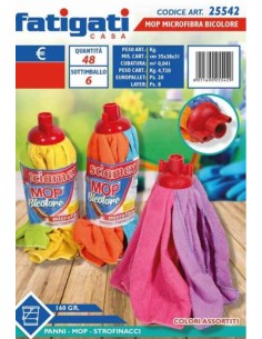 MOP MICROFIBRA 55429 BICOLORE 160GR su Shop in Casa