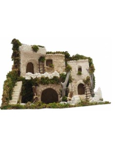 AMB PRESEPE CASE IN PIETRA 42X43X51CM