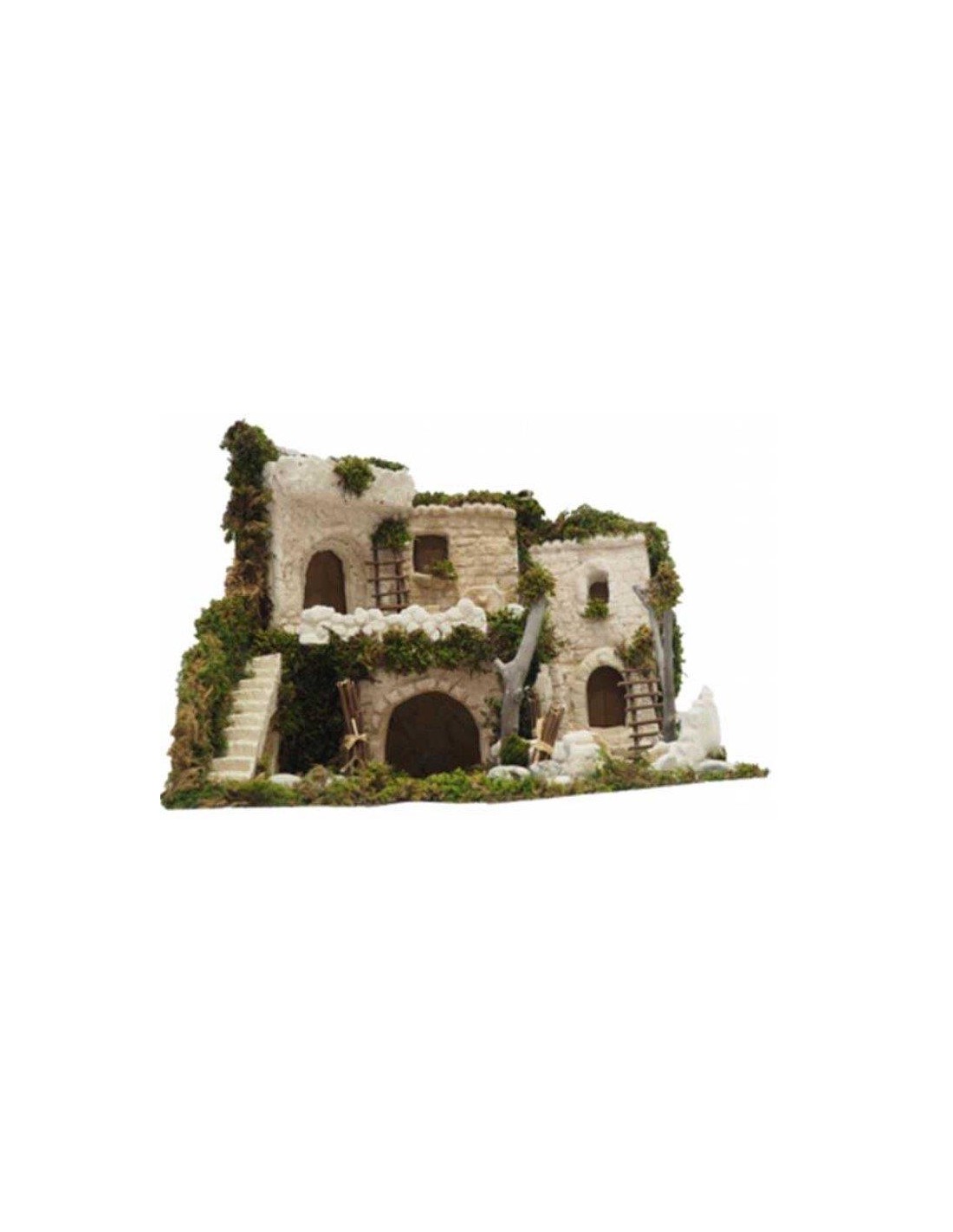 AMB PRESEPE CASE IN PIETRA 42X43X51CM