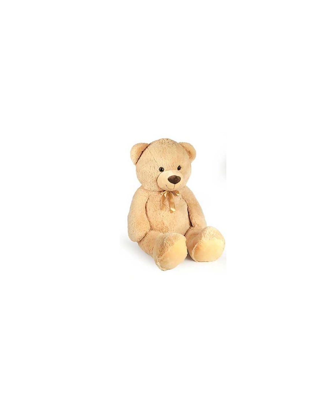 PELUCHE: vendita online PELUCHE ORSO GIGANTE BEIGE 130CM CON FIOCCO in offerta