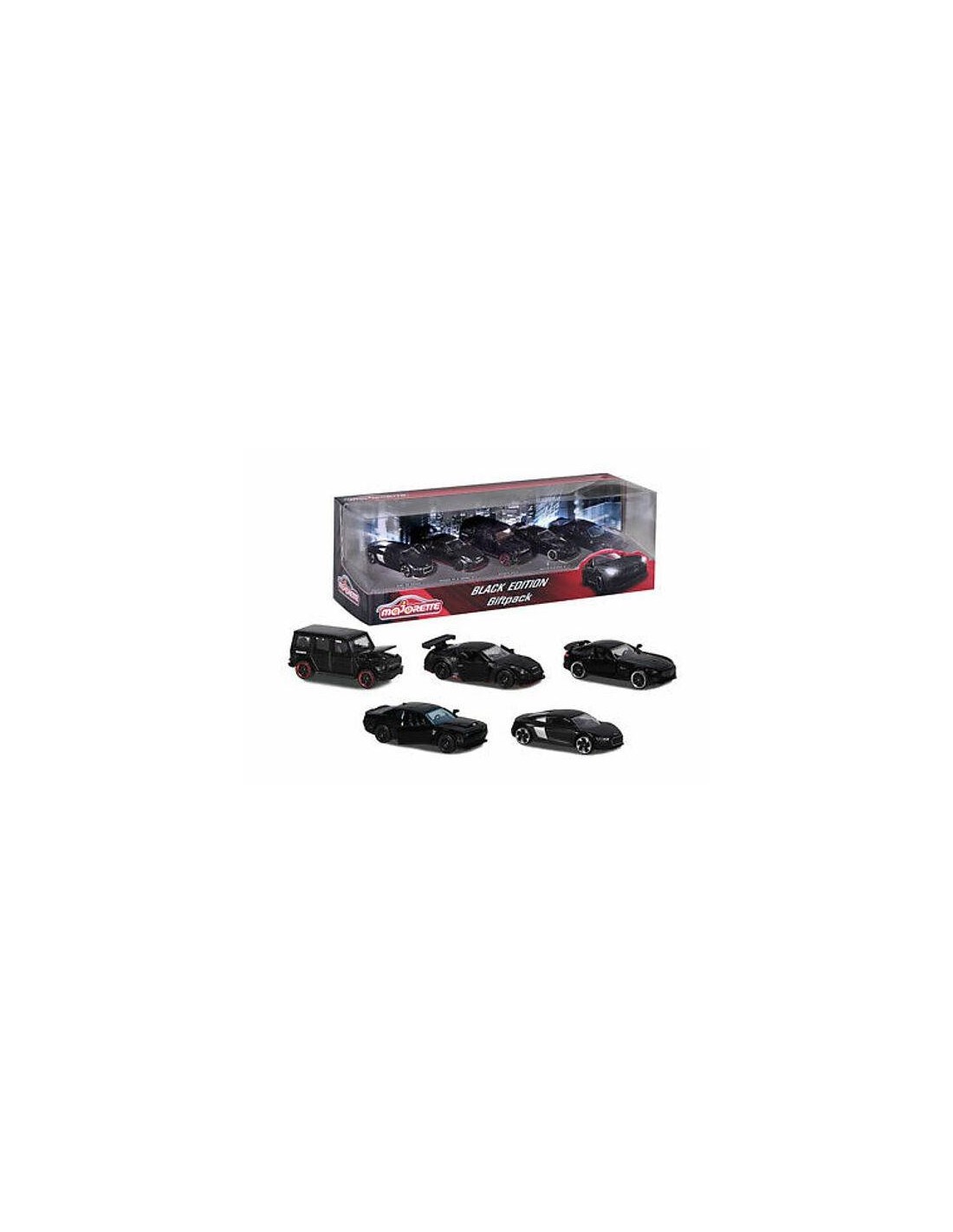 MAJORETTE 212053174 SET 5 AUTOMODELLI NERI