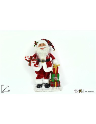 BABBO NATALE CON DONI MOVIMENTO E MUSICA