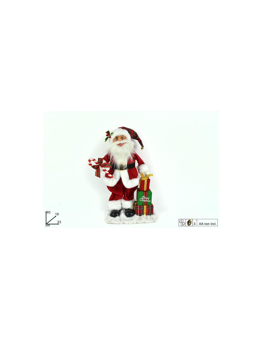 BABBO NATALE CON DONI MOVIMENTO E MUSICA