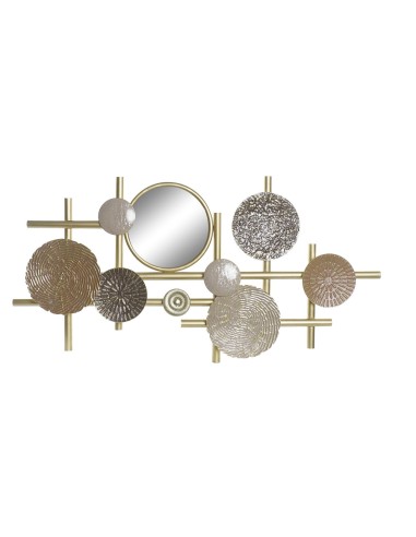 DECORAZ PARETE DP193477 CERCHI 125X64CM METALLO