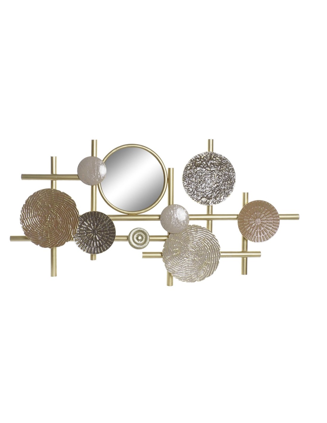 DECORAZ PARETE DP193477 CERCHI 125X64CM METALLO