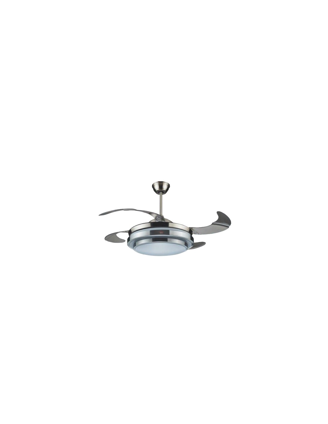 VENTILATORE DA SOFFITTO CON 4 PALE RICHIUDIBILI, LUCE E TELECOMANDO