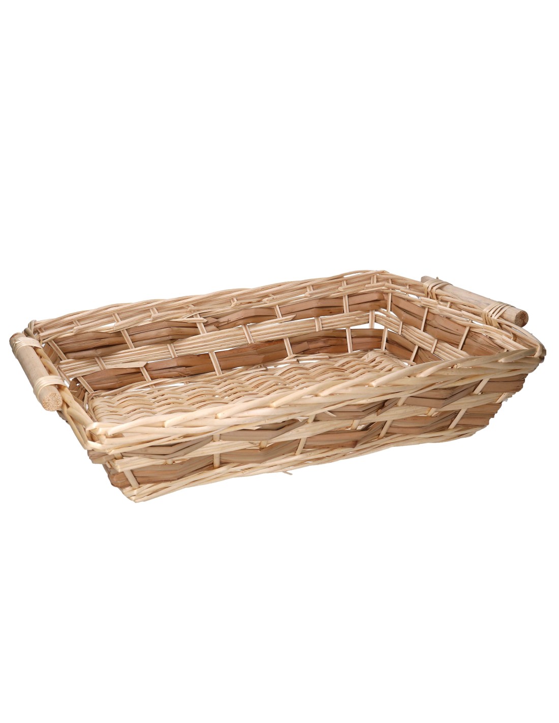 CESTA VIMINI NATURALE 58X40X13CM RETTANGOLARE su Shop in Casa