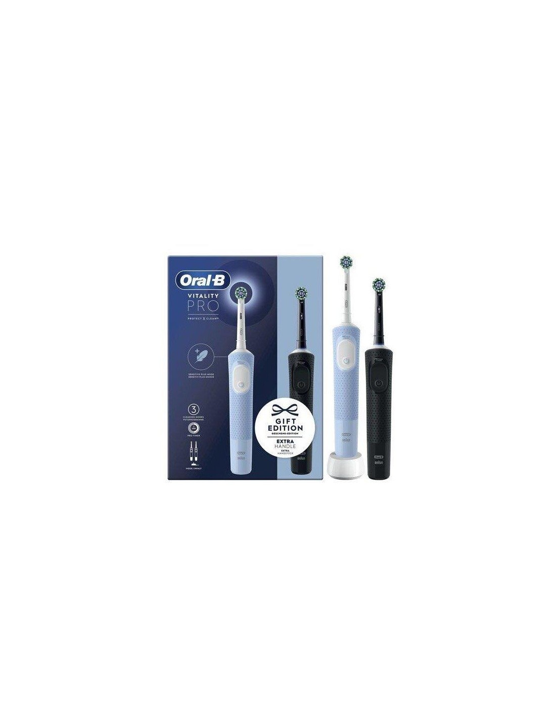 Oral-B Vitality Pro Spazzolini Elettrici – 2 Pezzi Nero e Blu | Shopincasa.it