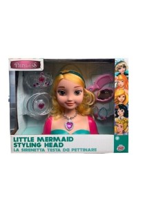 Princess Styling Head Sirenetta con Accessori, Testa da Pettinare per Bambine