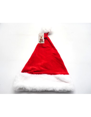 OGGETTISTICA NATALE: vendita online Cappello Natalizio Deluxe Rosso 50x33cm, Cappellino Babbo Natale Morbido Elegante con Bor...