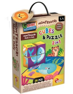MONTESSORI 98347 CUBI E PUZZLE 2IN1 su Shop in Casa