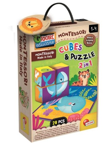 MONTESSORI 98347 CUBI E PUZZLE 2IN1