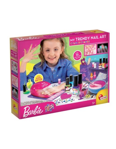 GIOCHI GIRL: vendita online Barbie My Trend Nail Art-Colour Change, Kit per Creare Smalti Cambia Colore, Macchina Asciuga Sma...